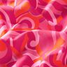 Badpakstof abstracte lussen – intens roze/oranje,  thumbnail number 2