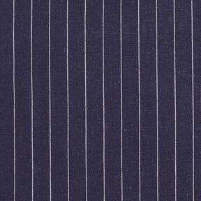 Viscose-linnen-mix brede krijtstrepen – marineblauw, 