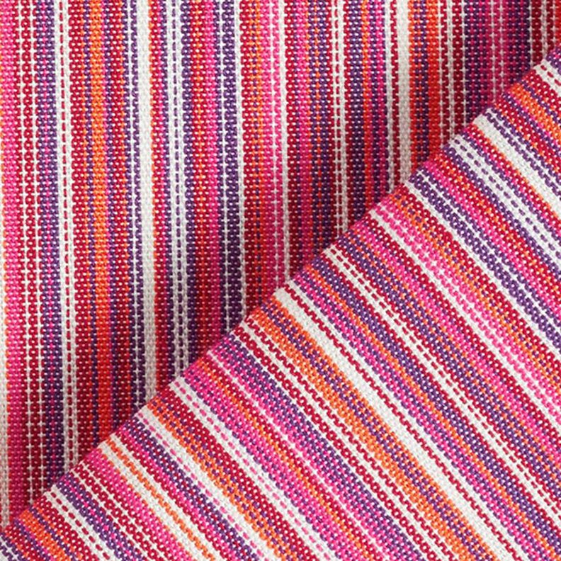 Luifelstof Fijne strepen – intens roze/lila,  image number 4