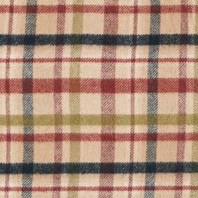 Mantelstof doubleface ruit – beige/bruin, 