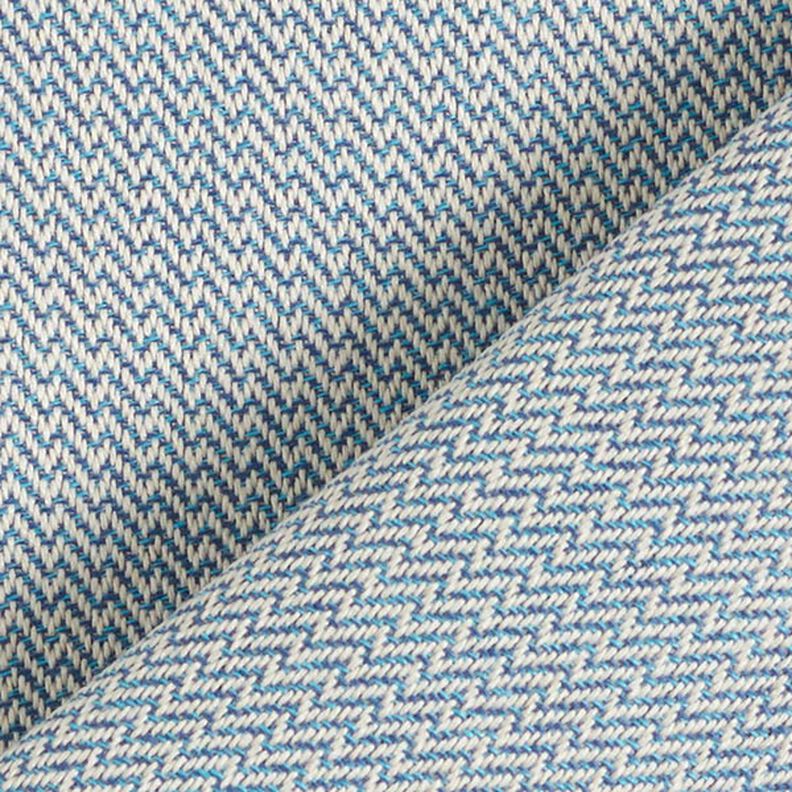Outdoorstof jacquard Kleine zigzag – marineblauw,  image number 5