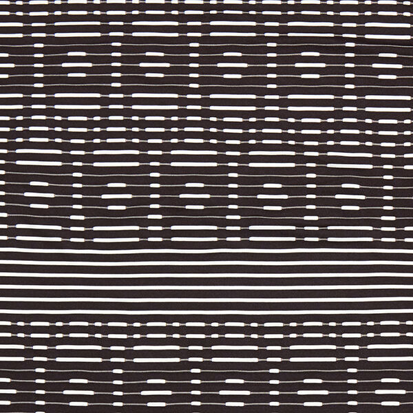 Lichte breistof opstaande strepen – zwart/wit,  image number 1