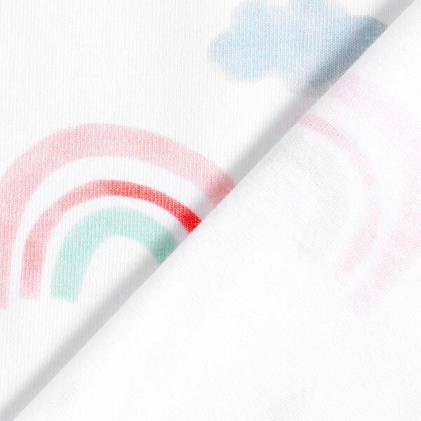 GOTS Katoenjersey Aquarel regenboogwereld | Tula – wit, image number 4