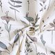 Decostof Half panama Bloementekening – ecru/zwart,  thumbnail number 3