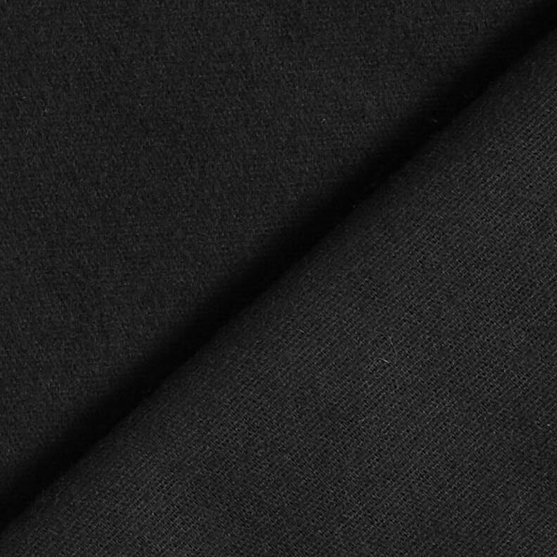 Katoenflanel Effen – zwart,  image number 4
