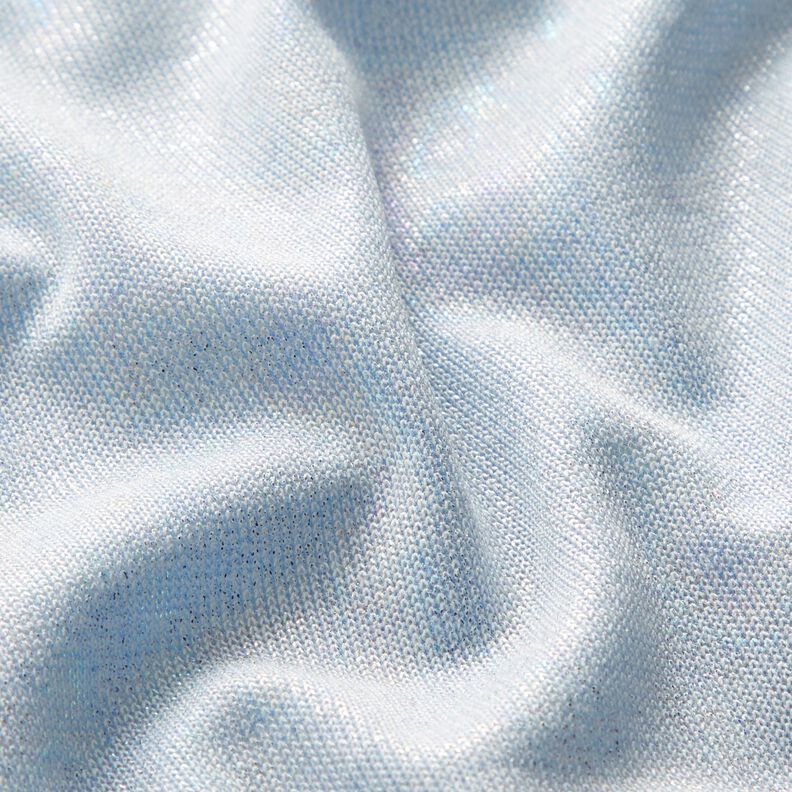 Fijngebreid, gemêleerd met glanzend effect – lichtblauw,  image number 3