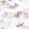 Katoenpopeline Dinosaurussen en strepen Digitaal printen – wit/riet,  thumbnail number 2