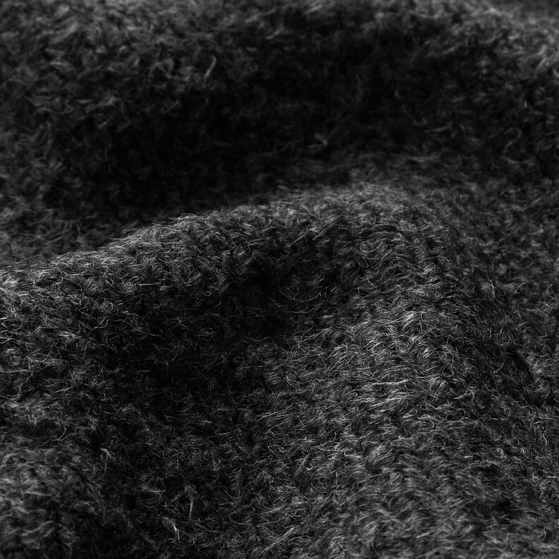 Mantelbreistof gebreid gemêleerd – anthraciet,  image number 3