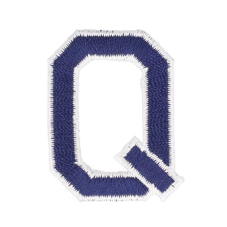 Applicatie letter Q [ Hoogte: 4,6 cm ] – marineblauw,  image number 1