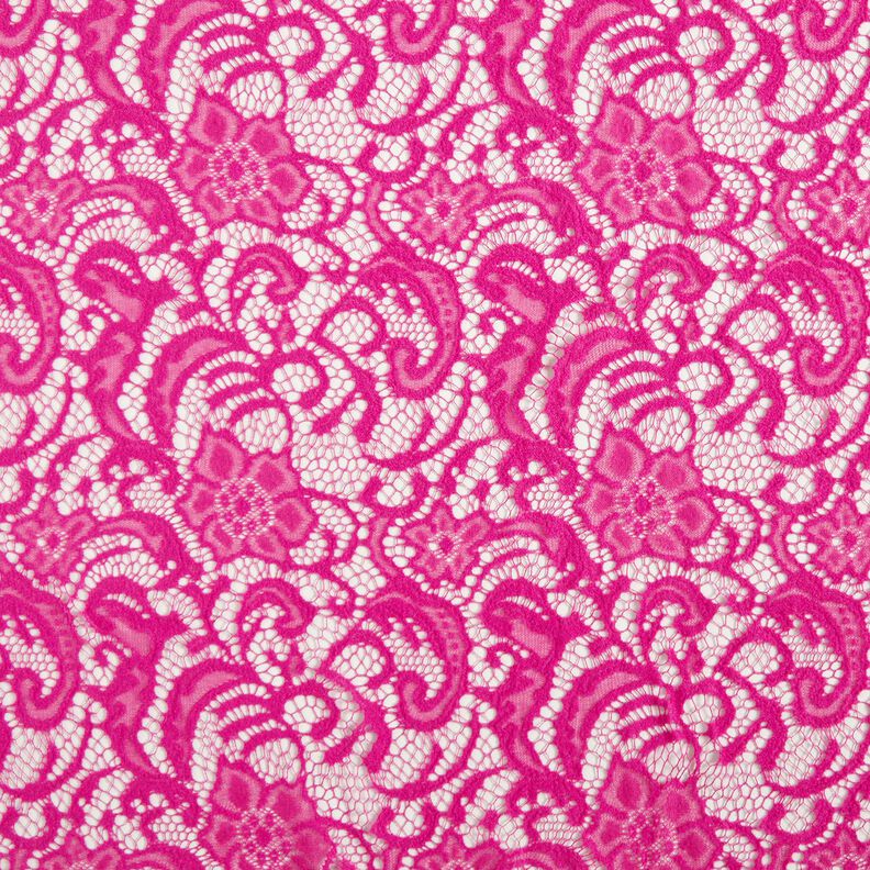 Boucle kanten bloemen – intens roze,  image number 1