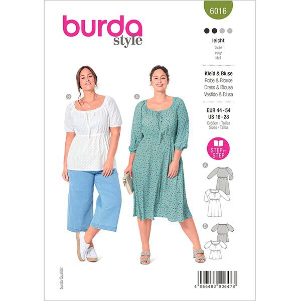 Blouse / Jurk,Burda 6016 | 44 - 54,  image number 1