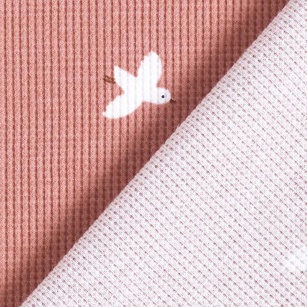 Wafel jersey Vogels – oudroze, image number 5