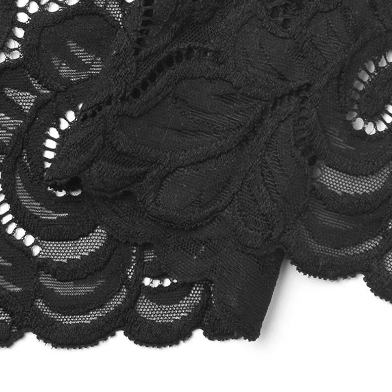 Elastische kant Aphrodite [165 mm] - zwart,  image number 2