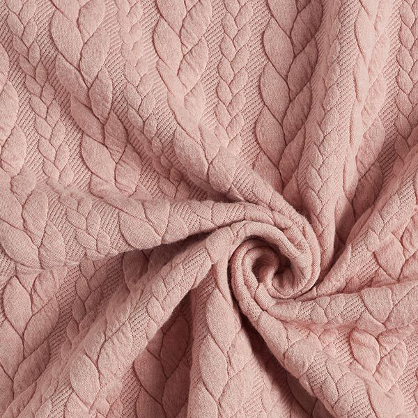 Jerseyjacquard cloqué kabelsteekpatroon – roos,  image number 3