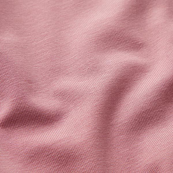 Bamboe Viscosejersey Effen – oudroze, image number 3
