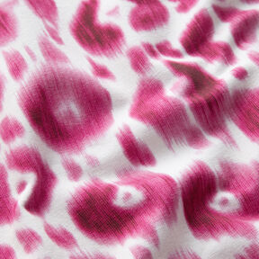 GOTS French Terry Batik luipaardpatroon | TCC x LOOKS by Wolfgang Joop – purper/wit, 