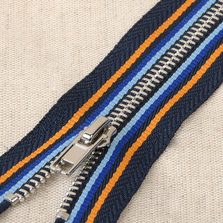 Ritssluiting  – marineblauw/oranje, 