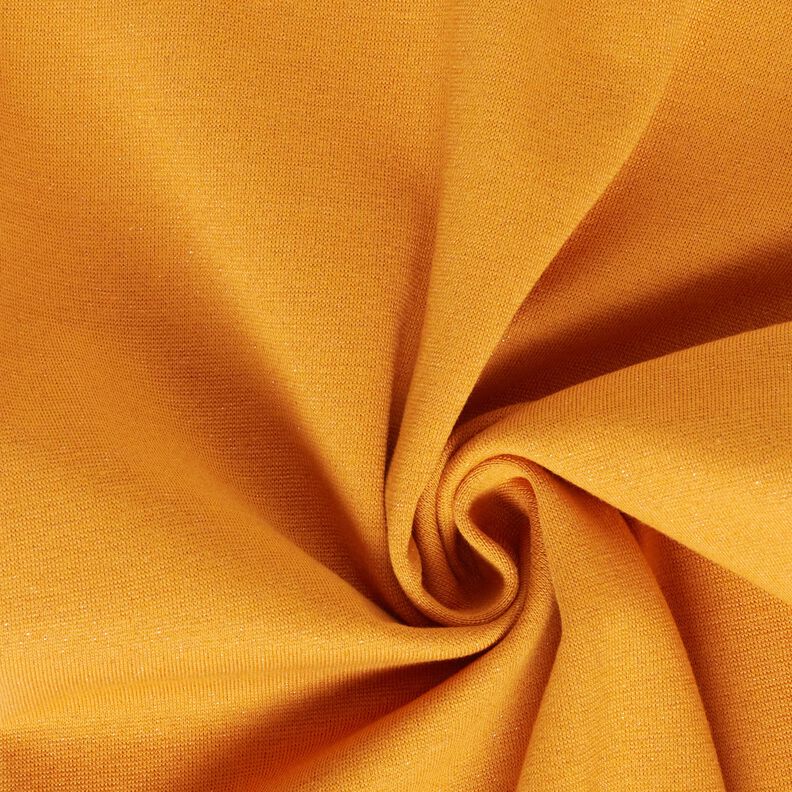 Boordstof met glitter rondgebreid – currygeel/goud metallic, image number 1