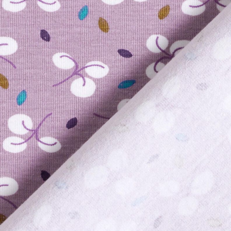 Katoenjersey Takken en stippen – lavendel,  image number 4