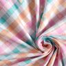 Katoenflanel diagonale ruiten met harten | by Poppy – wit/zalm,  thumbnail number 3