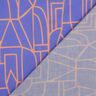 Katoen voile Town | Nerida Hansen – blauwlila/perzik sinaasappel,  thumbnail number 4