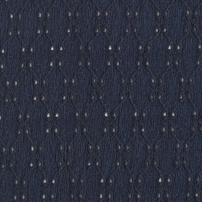 Gekreukt jersey broderie anglaise – nachtblauw, 