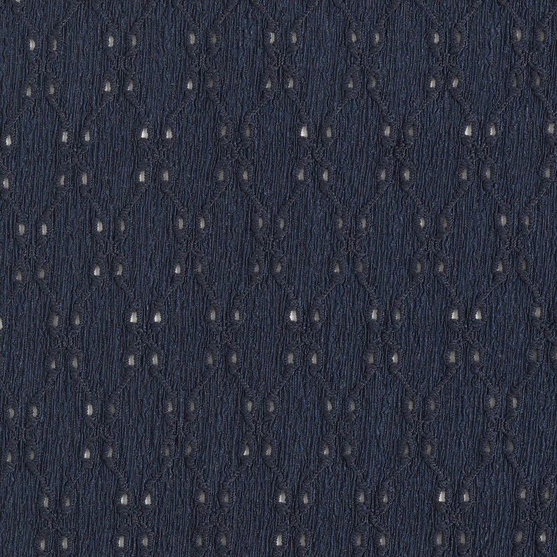 Gekreukt jersey broderie anglaise – nachtblauw,  image number 1