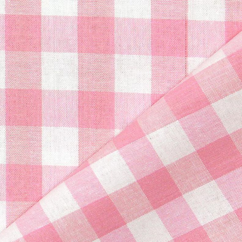 Katoenen stof Vichy ruit 1,7 cm – roze/wit,  image number 3