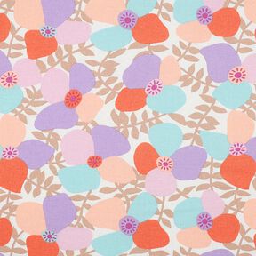 Viscose-linnen-mix Lema Poppies | Nerida Hansen – ecru/eucalyptus, 