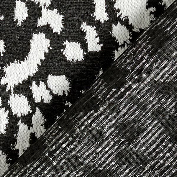 Jacquardjersey stippenpatroon – zwart/wit, image number 4