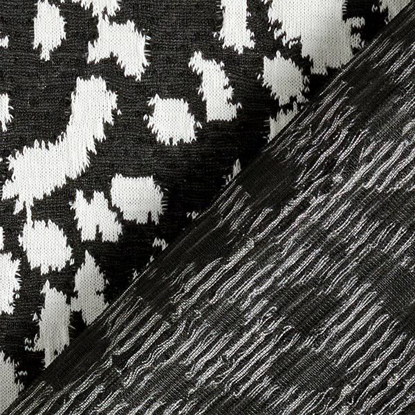 Jacquardjersey stippenpatroon – zwart/wit,  image number 4