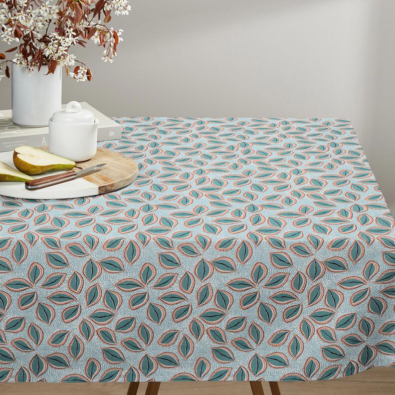 Katoenen stof Cretonne artistieke bladeren – eucalyptus,  image number 8