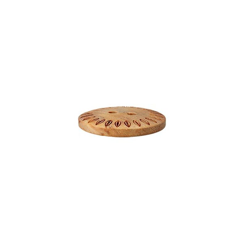 Houten knoop 2-gats – beige,  image number 2