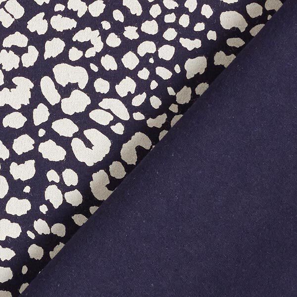 Katoenjersey luipaardprint – nachtblauw, image number 4