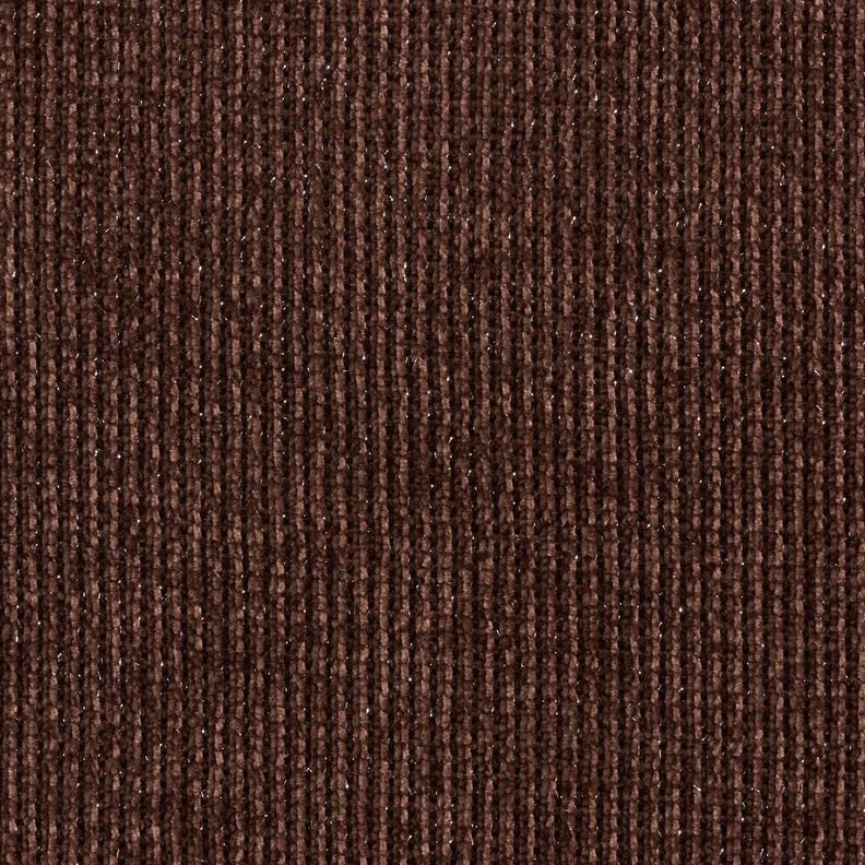 Glitter chenille – donkerbruin/zilver metallic,  image number 1