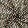 Crêpe chiffon bladpatroon – zwart/riet,  thumbnail number 3