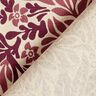 Decostof Half panama Bloemen en ranken – natuur/roodbruin,  thumbnail number 4