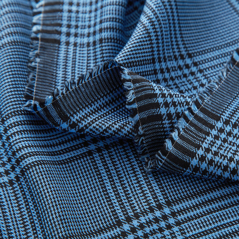 Viscosestof Glencheck – blauw, image number 3