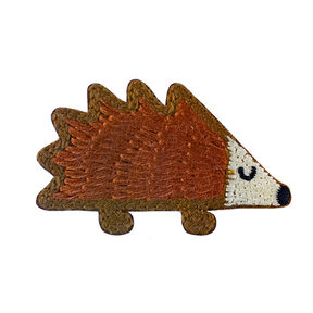 Applicatie Egels [ 4 x 7 cm ] – bruin, 