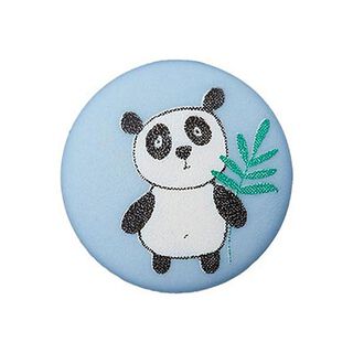 Polyester knoop Oogje panda – lichtblauw, 
