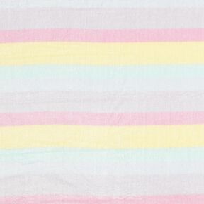 Gezellige fleece Pastel regenboogstrepen – lichtgeel/roze,  Gezellige fleece Pastel regenboogstrepen – lichtgeel/roze,