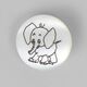 Kunststofknoop, Brilliant Olifant 12,  thumbnail number 1