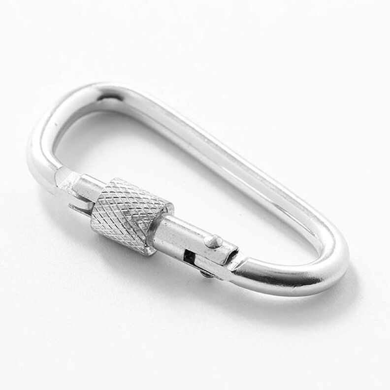 Karabijnhaak – zilver metalen,  image number 2