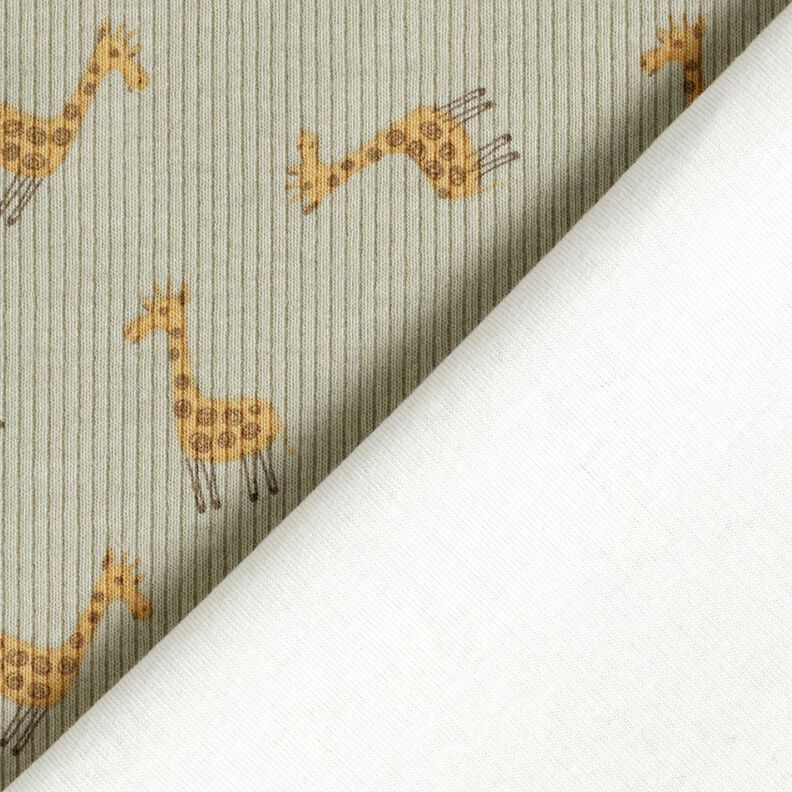 Ribjersey Schattige giraffen – kaki, image number 4