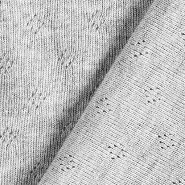 Fijngebreide jersey met gaatjesmotief Melange – grijs,  image number 3