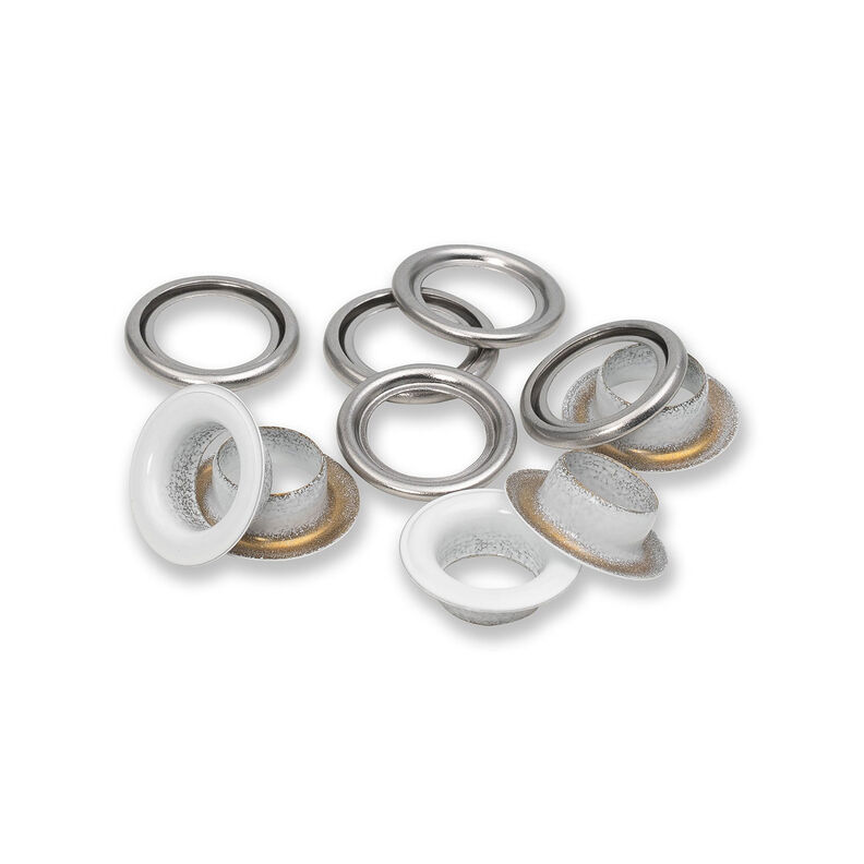 Oogjes met sluitringen [20 stuks | Ø 11 mm] | Prym – wit/zilver metallic,  image number 2