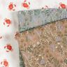GOTS Mousseline/dubbel gehaakte stoffen Lente bloemenweide | Poppy Fabrics – donkerbeige,  thumbnail number 5
