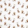 GOTS Katoenjersey Apen in de jungle Digitaal printen | Poppy Fabrics – wit/donkerbruin,  thumbnail number 1