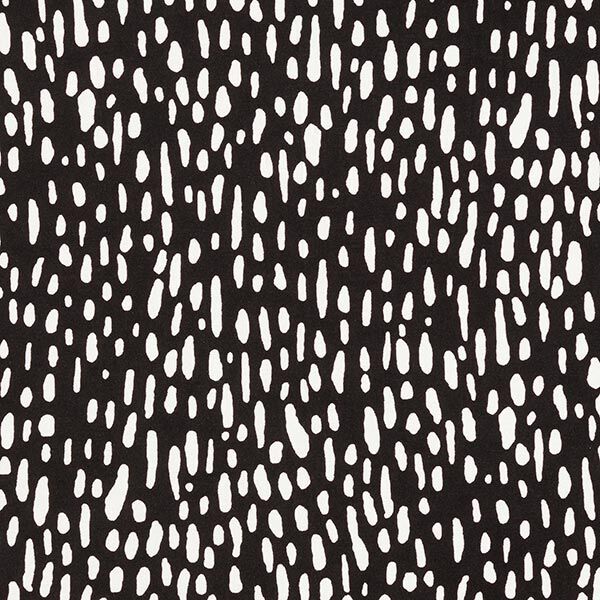 Viscose jersey druppels – zwart/wit, image number 1