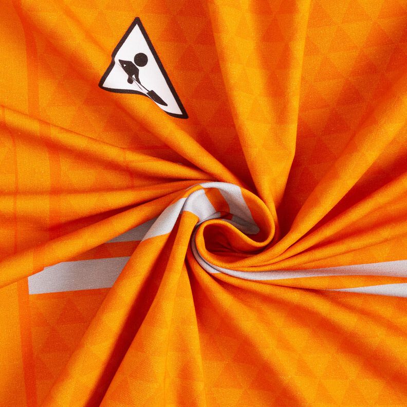 French Terry Panel Bouwvakker zijn | Stoff&Liebe – lichtoranje/zilvergrijs,  image number 3